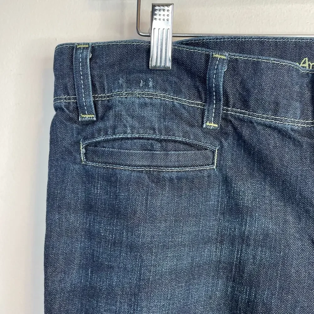 American Eagle Vintage Y2K Mid Rise Wide Leg Flare Trouser Jeans Dark Wash 14